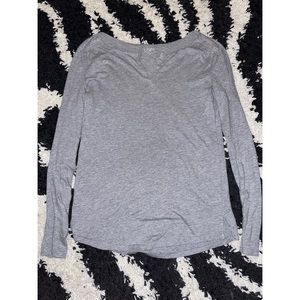 LOFT Grey Long Sleeve Top